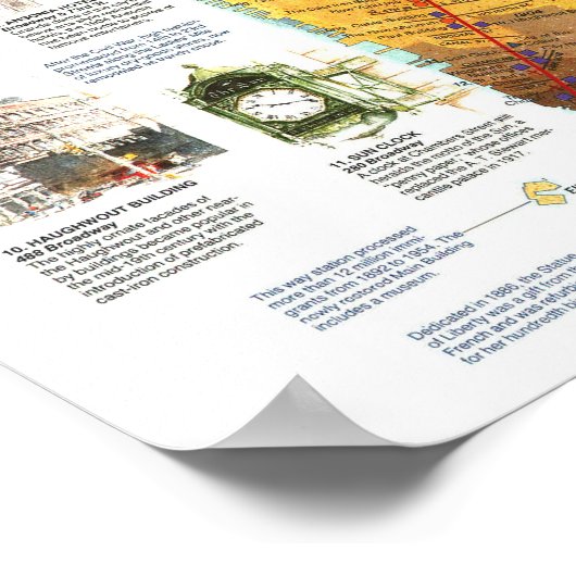 "USA: 1990 New York MANHATTAN map ... Poster (Hoek)