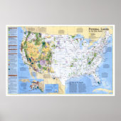 " USA: 1996/Today - Federal Lands Map... Poster (Voorkant)
