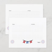 USA-1 Recept Kaart (Voorkant / Achterkant)