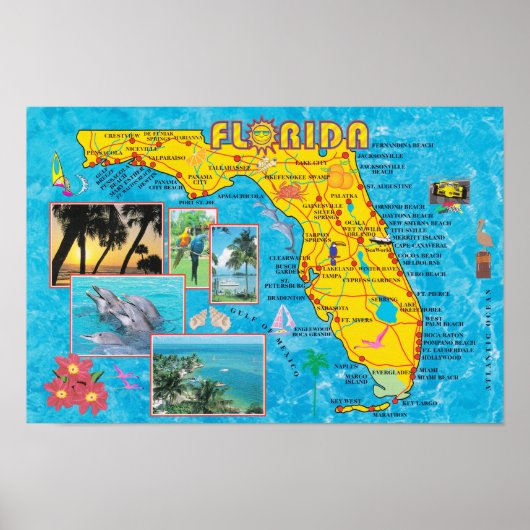"USA: 2012/heute Florida - Urlaubs Postkarte ... Poster (Voorkant)