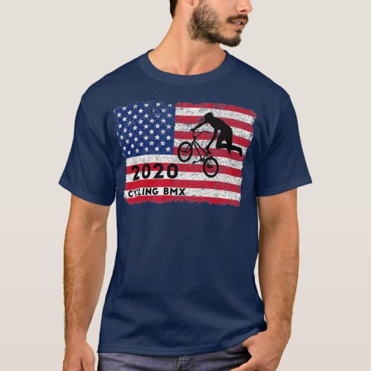 USA 2020 American Cycling BMX Bike Motocross T-shirt (Voorkant)