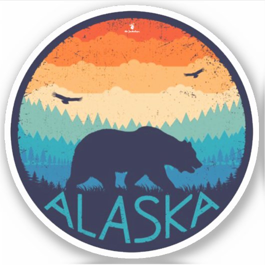 " USA: 2020/vandaag Alaska - GRiZZLy Beer ... Sticker (Voorkant)