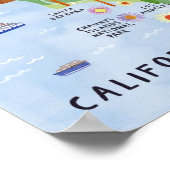 "USA: 2021/heute Kalifornien - Nationalpark Karte Poster (Hoek)