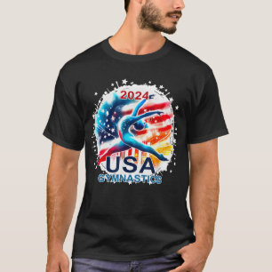 USA 2024 Spelen Verenigde Staten Gymnastiek Amerik T-shirt