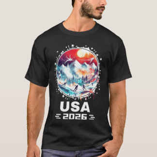 USA 2026 Go United States Winter Sports USAeam 202 T-shirt