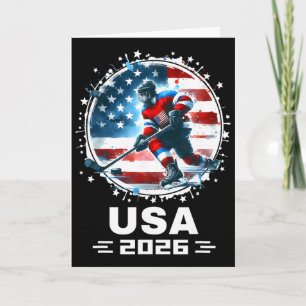 Usa 2026 Hockey Amerikaanse Vlag Vrouwen Mannen Ki Kaart