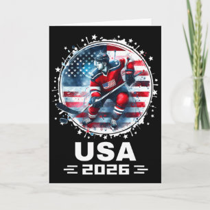 Usa 2026 Hockey Amerikaanse Vlag Vrouwen Mannen Ki Kaart