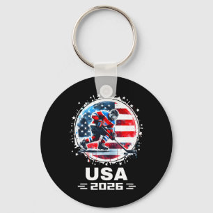 Usa 2026 Hockey Shirt Voor Mannen Vrouwen Kinderen Sleutelhanger