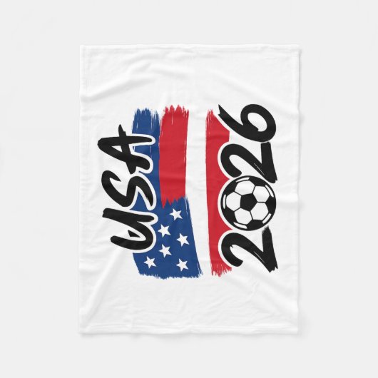 USA 2026 Soccer Design Fleece Deken (Voorkant)