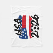 USA 2026 Voetbal Design Fleece Deken (Voorkant)