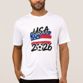 USA 2026 Voetbalontwerp T-shirt (Voorkant)