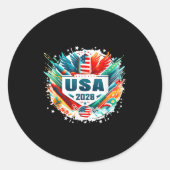 Usa 2028 Go United States Srt Usa Team 2028 Usa Ronde Sticker (Voorkant)