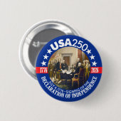USA 250 - 1776-2026 - Declaration of Independence Ronde Button 5,7 Cm (Voorkant /achterkant)