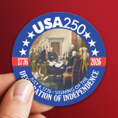 USA 250 - 1776-2026 - Declaration of Independence Ronde Sticker