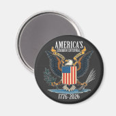USA 250 - 1776-2026 - Eagle wapenschild Magneet (Voorkant / Achterkant)
