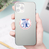 USA 250 - 1776-2026 - Liberty Bell Red White Blue Sticker (Telefoon)