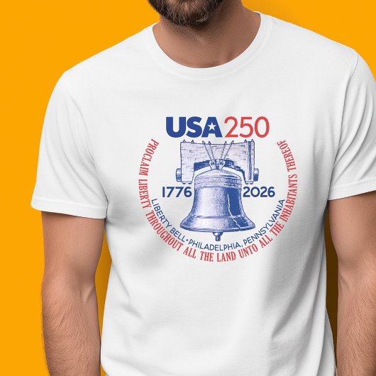 USA 250 - 1776-2026 - Liberty Bell Red White Blue T-shirt