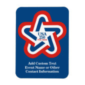 USA 250 - 1776-2026  Star Design Magneet (Verticaal)