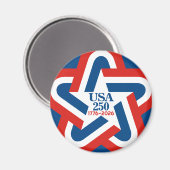 USA 250 - 1776-2026 Star Design Magneet (Voorkant / Achterkant)