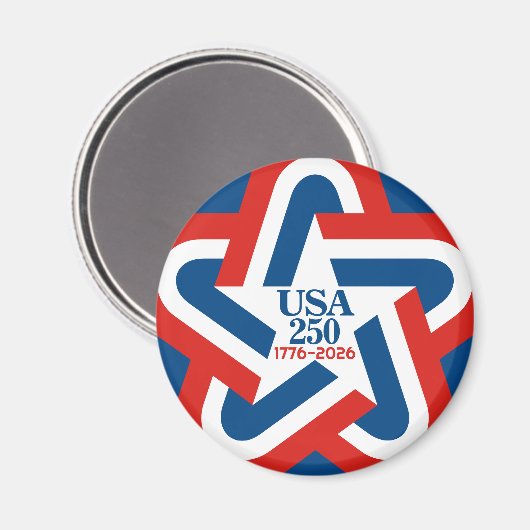 USA 250 - 1776-2026 Star Design Magneet (Voorkant / Achterkant)