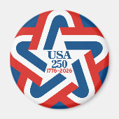 USA 250 - 1776-2026 Star Design Magneet (Voorkant)