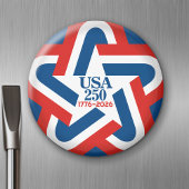 USA 250 - 1776-2026 Star Design Magneet
