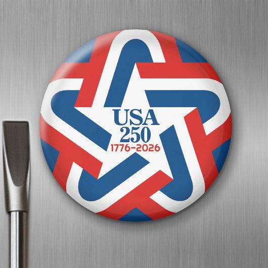 USA 250 - 1776-2026 Star Design Magneet