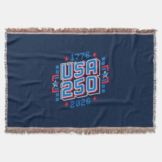 USA 250 – 1776 tot 2026 Pixel Art Deken (Voorkant)