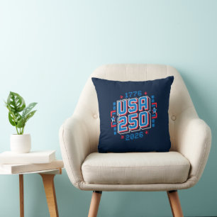 USA 250 – 1776 tot 2026 Pixel Art Kussen