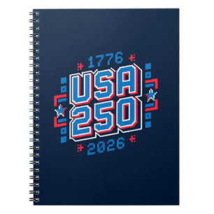 USA 250 – 1776 tot 2026 Pixel Art Notitieboek