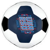 USA 250 – 1776 tot 2026 Pixel Art Voetbal (Gedraaid)