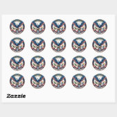USA 250 Adelaar Ronde Sticker (Vel)