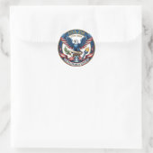 USA 250 Adelaar Ronde Sticker (Tas)
