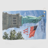 USA 250 American Flag Statue of Liberty Monogram Golfhanddoek (Horizontaal)