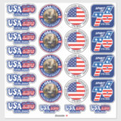 USA 250 - America's 250th Assorted Sticker (Vel)