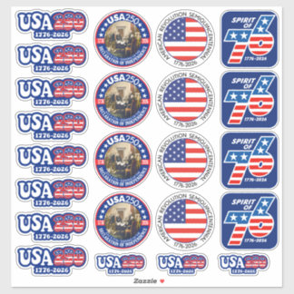 USA 250 - America's 250th Assorted Sticker