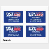 USA 250 - America's 250th Birthday Red White Blue Rechthoekige Sticker (Vel)