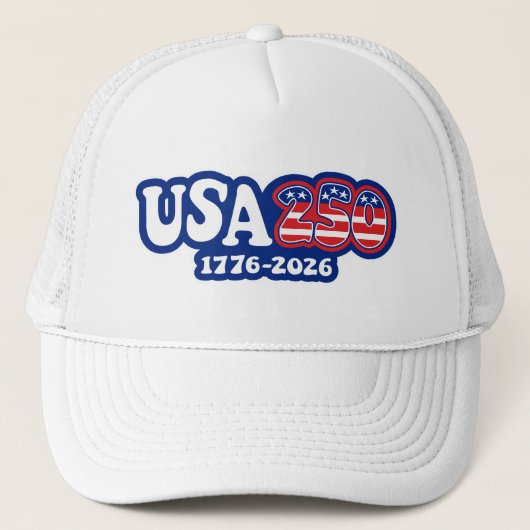 USA 250 - America's 250th Birthday Red White Blue Trucker Pet (Voorkant)