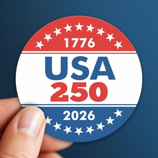 USA 250 - America's Birthday Classic - 1776-2026 Ronde Sticker