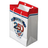 USA 250 celebration Medium Cadeauzakje (Voorkant Gekanteld)