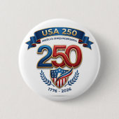 USA 250 celebration Ronde Button 5,7 Cm (Voorkant)