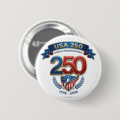 USA 250 celebration Ronde Button 5,7 Cm (Voorkant /achterkant)