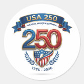 USA 250 celebration Ronde Sticker (Voorkant)