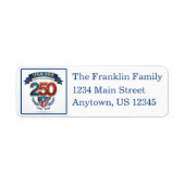 USA 250 custom address Etiket (Voorkant)