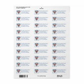USA 250 custom address Etiket (Full Sheet)