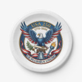 USA 250 Eagle Papieren Bordje (Voorkant)