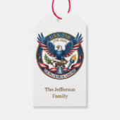 USA 250 Eagle personalized Cadeaulabel (Voorkant)