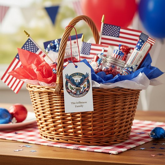 USA 250 Eagle personalized Cadeaulabel
