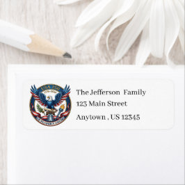 USA 250 Eagle retouradres Etiket
