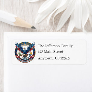 USA 250 Eagle retouradres Etiket
